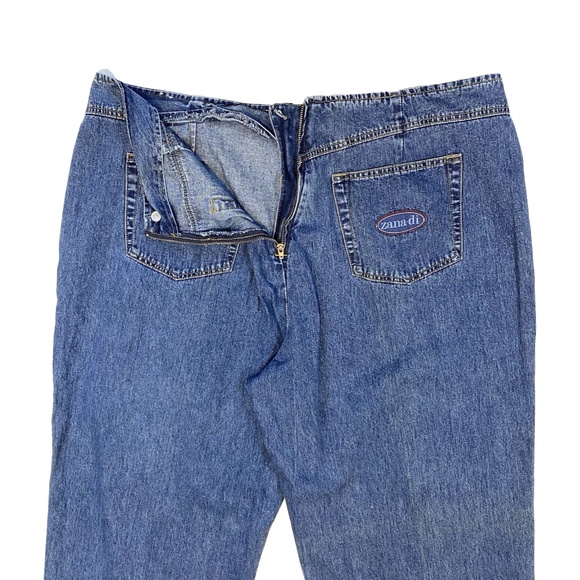 Zana di Women Vintage Blue Jeans Plus Size 26 High Rise Belted Straight Leg NWT - Picture 14 of 16
